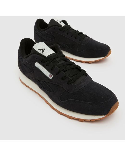 Reebok Black Classic Leather Trainers for men