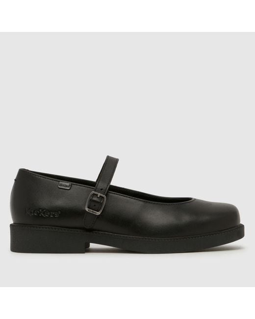 Kickers Black Maisey Mary Jane Flats
