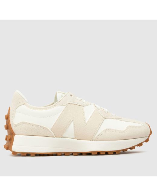 New Balance White 327 Trainers
