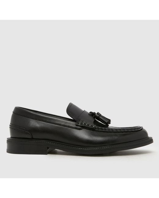 Schuh Black Robin Tassel Loafer Shoes for men