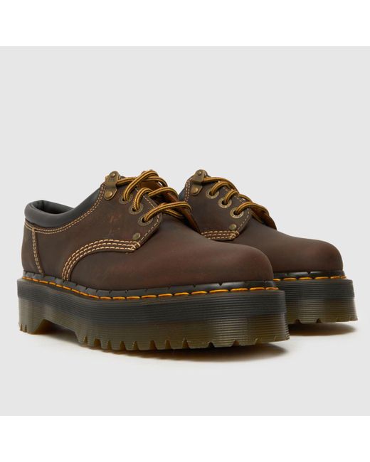 Dr. Martens Brown 8053 Quad Flat Shoes In