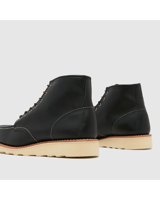 Red Wing Black 6 Inch Classic Moc Toe Boots