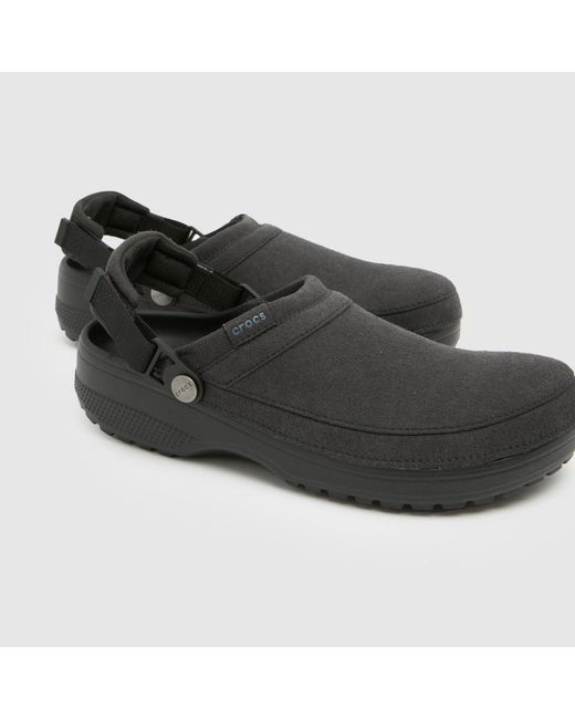 CROCSTM Black Classic Crafted Clog Sandals for men