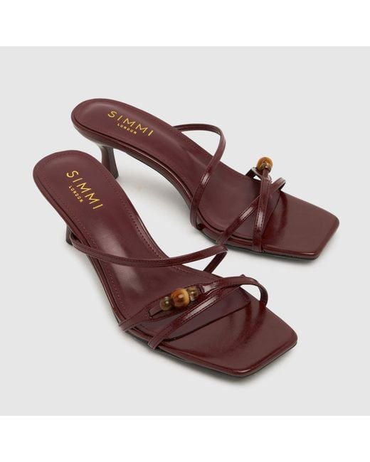 SIMMI Brown Farah Kitten High Heels