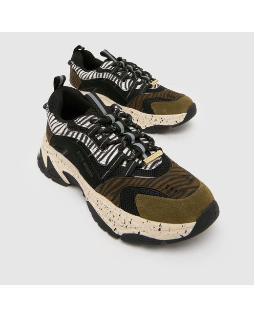 Steve Madden Black Animates Trainers