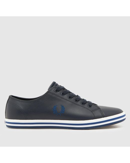 Fred Perry Blue Kingston Leather Trainers In for men