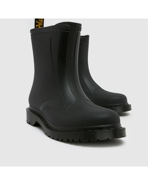 Dr. Martens Black 1460 Rain Pull On Boots