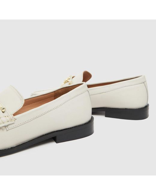 Schuh White Lassie Leather Snaffle Loafer Flat Shoes