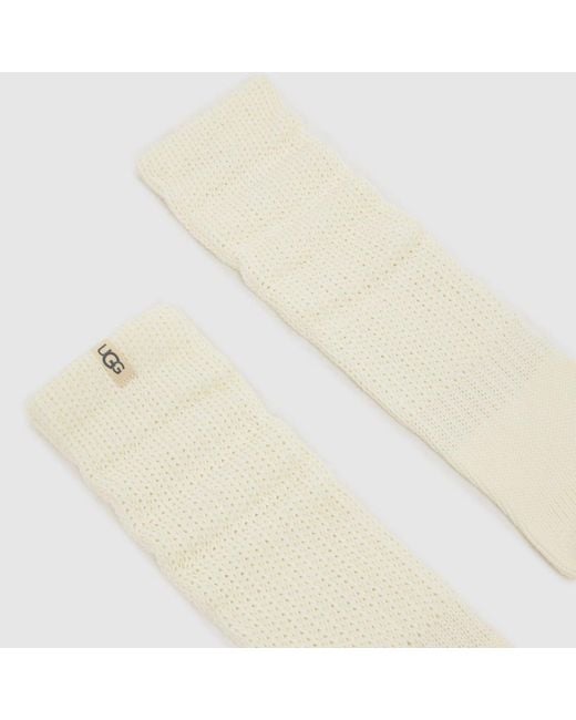 Ugg White Tyla Slouchy Crew Sock 1 Pack