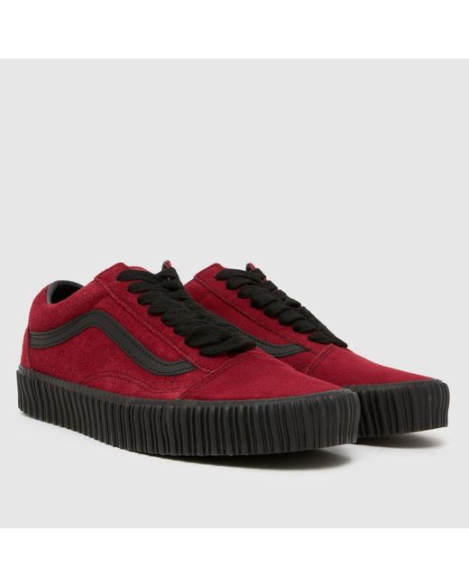 Vans Red Old Skool Creeper Trainers