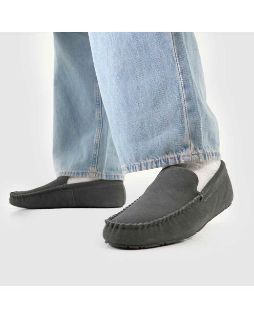 Schuh Black Sandro Suede Mocassin Slippers for men