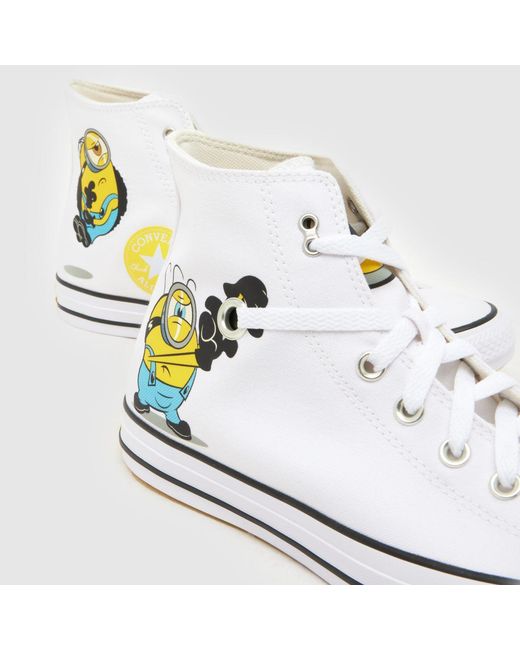 Converse White All Star Hi Minions Trainers for men