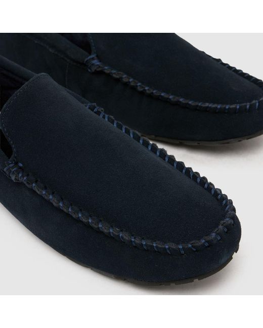 Schuh Blue Sandro Suede Mocassin Slippers for men