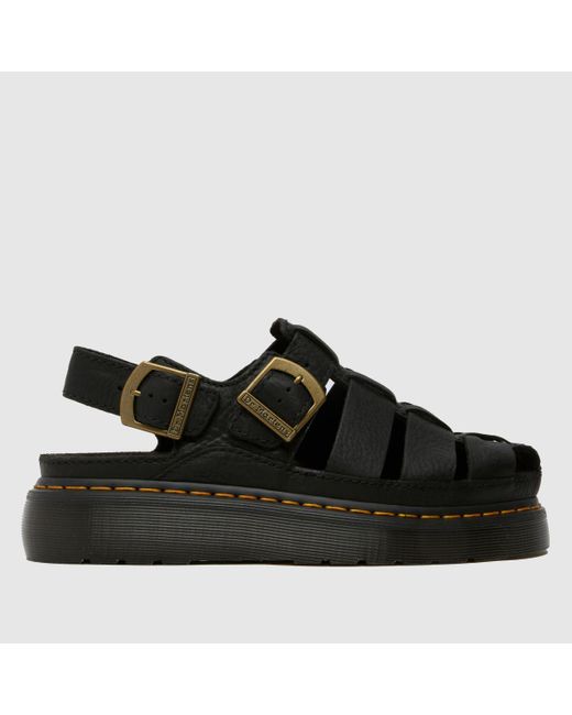 Dr. Martens Black Wrenlie Fisherman Sandals for men