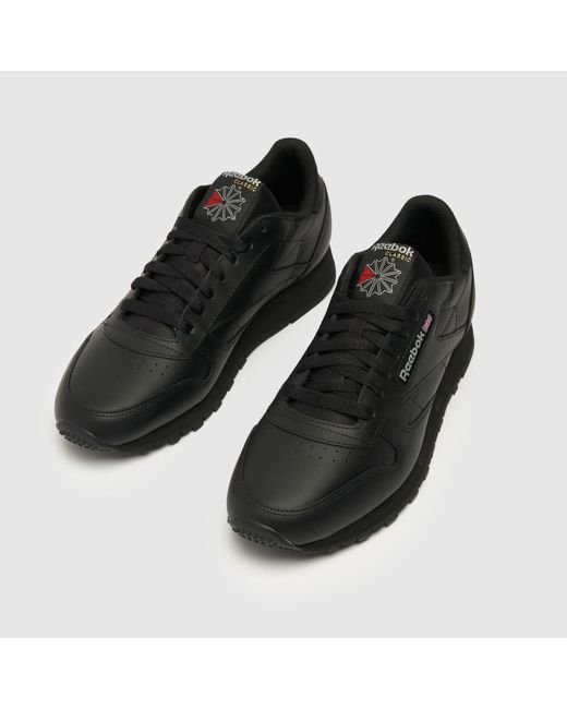 Reebok Black Classic Leather Trainers for men