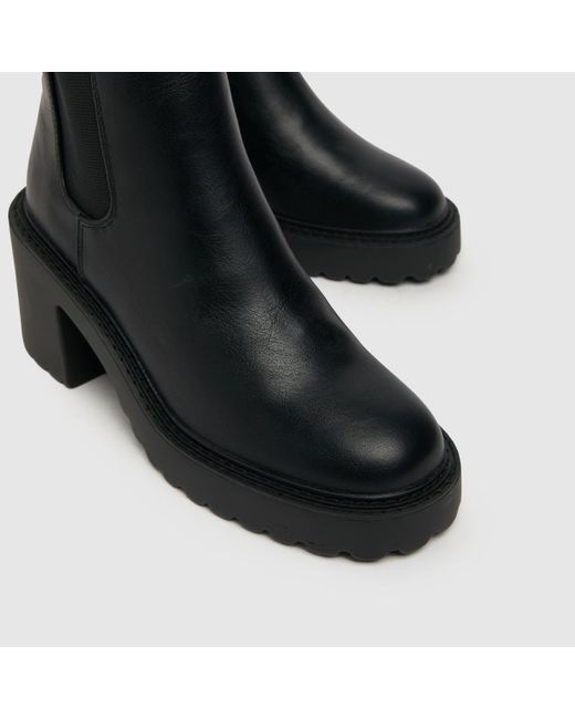Schuh Black Ladies Beckett Cleated Chunky Chelsea Boots