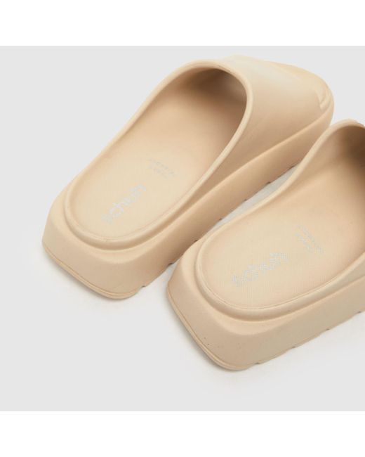 Schuh Natural Tatia Footbed Slider Sandals In