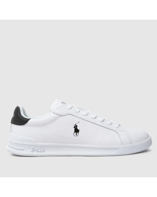 Polo Ralph Lauren White Heritage Court Trainers In for men