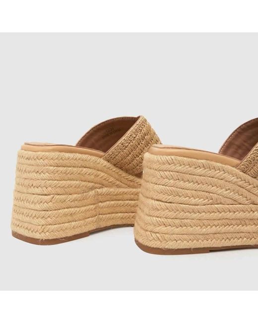 Schuh Natural Valeta Raffia Wedge Sandals