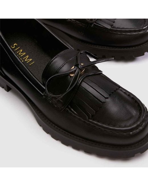 SIMMI Black Vine Loafer Flats