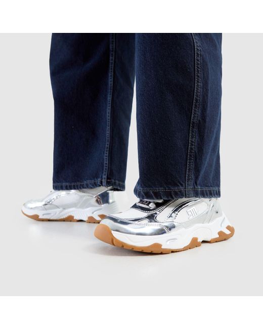 Steve Madden White Sneakpeak Trainers