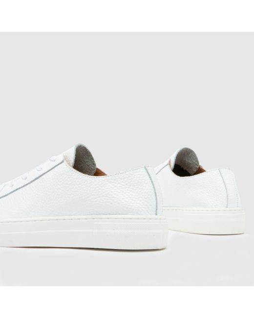 Schuh White Millie Leather Lace Up Trainer Trainers