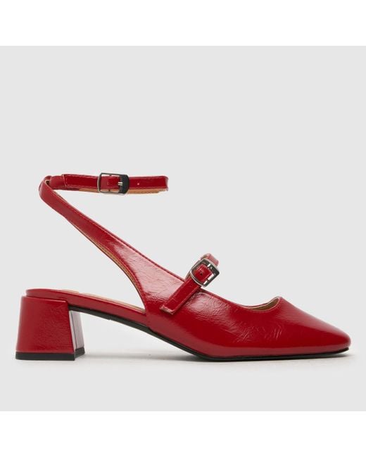 Schuh Red Shannon Block Mary Jane High Heels In