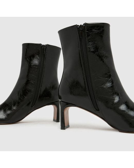 Schuh Black Bethal Set Back Heel Boots