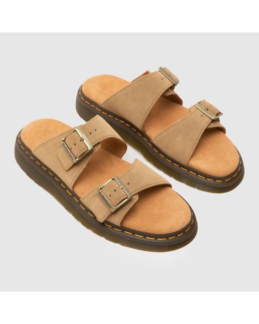 Dr. Martens Brown Josef Slide Sandals for men