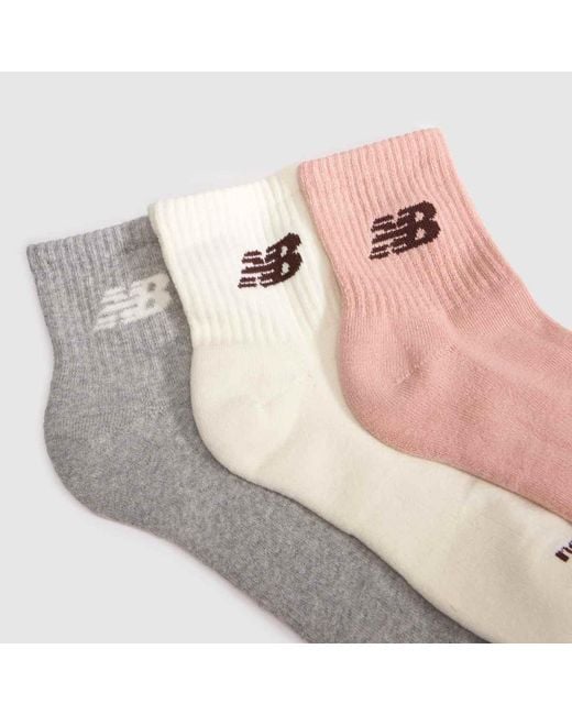 New Balance Gray Ankle Socks 6 Pack