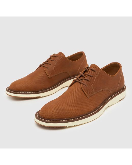 Schuh Brown Pippin White Sole Derby Shoes In for men