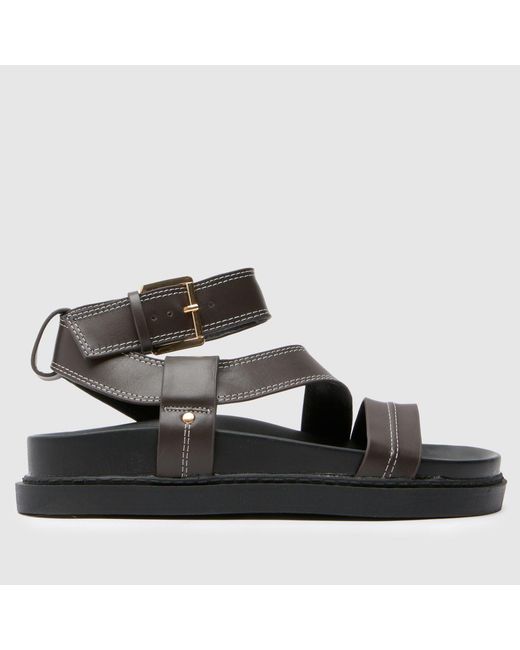 Schuh Brown Toya Chunky Footbed Sandals