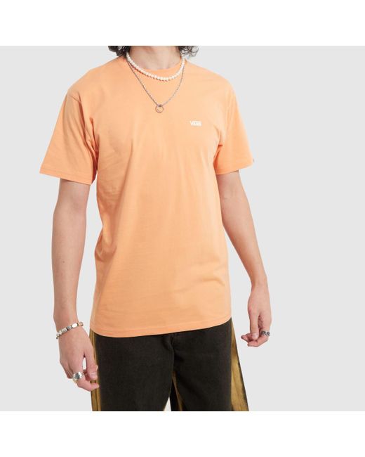 Vans Orange Left Chest Logo T-shirt In for men