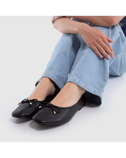 Schuh Black Lou Ballerina Flats