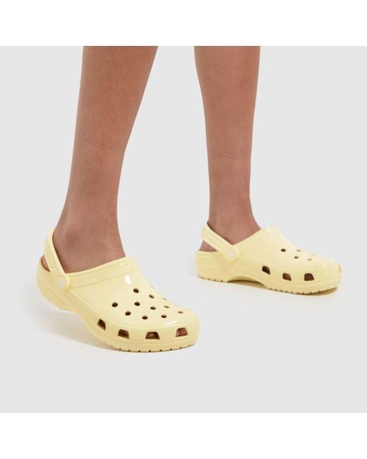 CROCSTM Yellow Classic High Shine Clog Sandals In