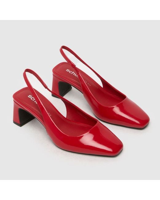 Schuh Red Shae Slingback Court Low Heels
