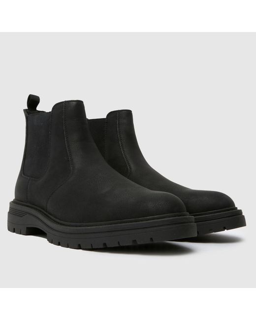 Schuh Black Dion Chunky Chelsea Boots for men