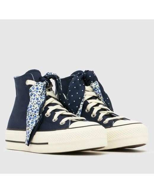 Converse Blue All Star Lift Hi Clubhouse Trainers