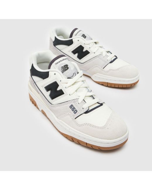 New Balance White Bb550 Trainers In