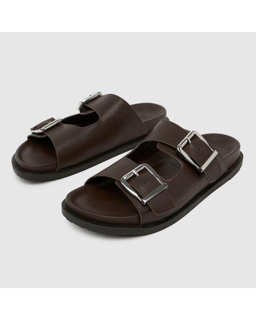 Schuh Black Scout Footbed Sandals for men