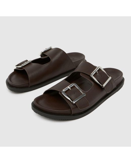 Schuh Black Scout Footbed Sandals for men