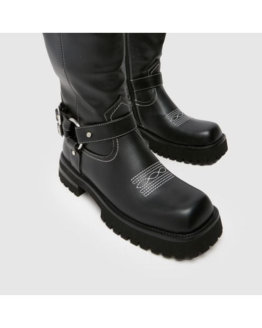 SIMMI Black Galveston Biker Boots