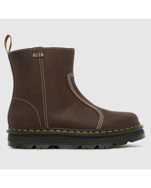 Dr. Martens Brown Zebzag Rigger Boots for men