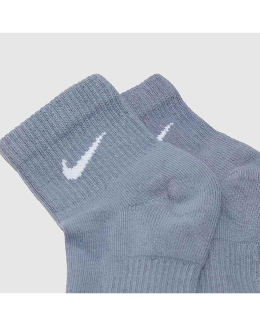 Nike Blue Ankle Socks 3 Pack