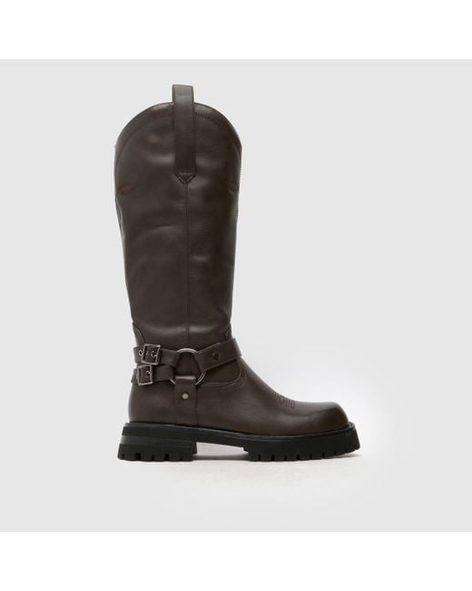 SIMMI Brown Galveston Biker Boots