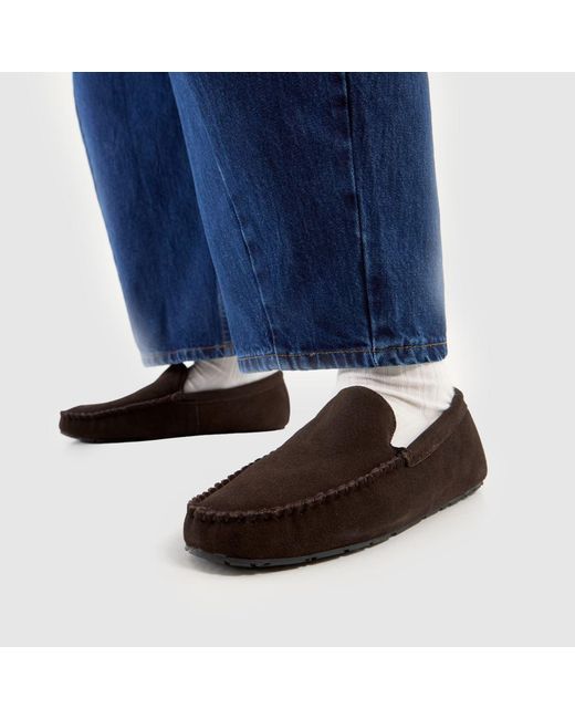 Schuh Brown Sandro Suede Mocassin Slippers for men