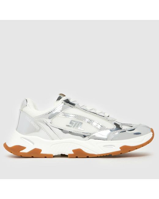 Steve Madden White Sneakpeak Trainers