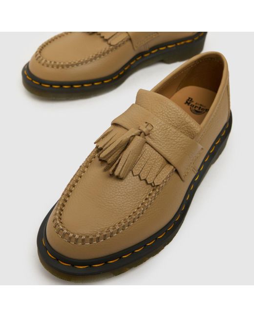 Dr. Martens Brown Adrian Loafer Flat Shoes In