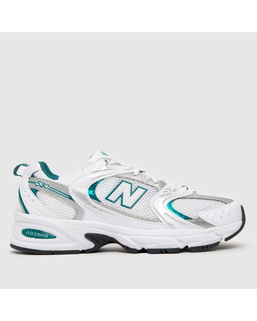 New Balance 530 Trainers In White & Green for men