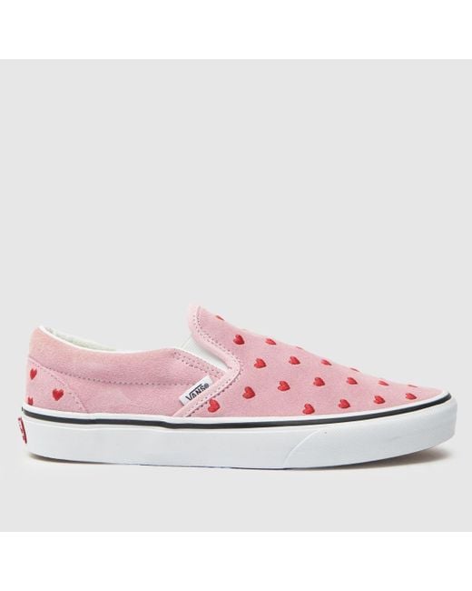 Vans Pink Classic Slip On Trainers In